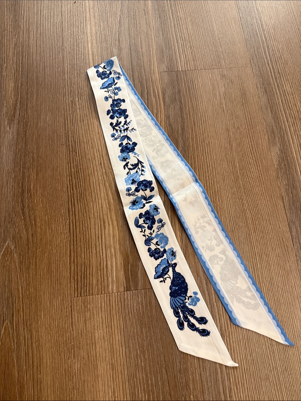 NWOT Kate Spade Perfect Plume Peacock Skinny Scarf